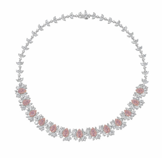 25 Carat Pink & White Diamond Necklace