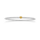 Heart-Shaped Yellow Diamond Bangle Bracelet