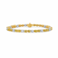 8.6ct Yellow & White Diamond Tennis Bracelet