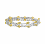 Unique 13ct Yellow and White Diamond Bracelet