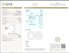 4.02 Carat Cushion Diamond Fancy Yellow Diamond SI1 Clarity  Excellent, Very Good Cutting, No Fluorescence  4.43 Carat Total 0.41 Carat Half Moons Handmade in Platinum & 18k White Gold  GIA Certified Diamond