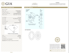 4.47 Carat Center Diamond GIA Certified Fancy Brownish Yellow Oval Cut Center Diamond Internally Flawless (IF) Clarity  0.70 Carat Half Moon Side Diamonds Set in 18k & Platinum  Handmade in NYC 