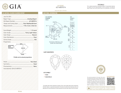 Simple yet elegant yellow diamond pedant that would compliment anyones collection. 1 Carat carat natural fancy light yellow pear shape diamond. Set in 18 karat gold with classic halo. Handmade in New York City.