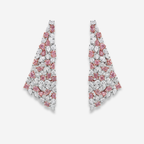 Mixed Pink and White Diamond Chandelier Earrings