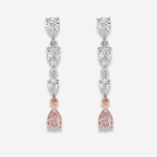 2ct Pink Diamond Drop Earrings