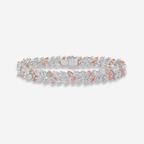 10.5ct Fancy Pink & White Pear Diamond Double Row Bracelet