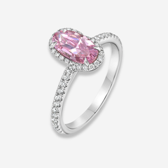 Fancy Vivid Purple-Pink Oval Diamond Ring