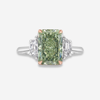 2.56ct Green Diamond Engagement Ring