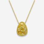 10ct Light Yellow Pear Diamond Pendant