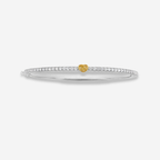 Yellow Heart Diamond Bangle Bracelet