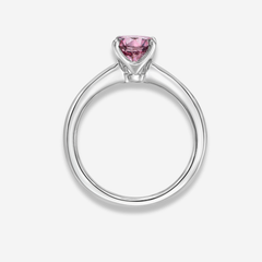 1ct Fancy Intense Pink Round Diamond Engagement Ring