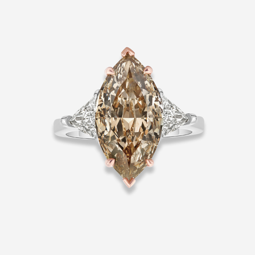 5ct Champagne Marquise Diamond Ring