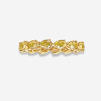 Intense Yellow Pear Diamond Eternity Band