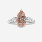2ct Pink Pear Diamond Engagement Ring