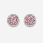 Multi Wear Pink and White Diamond Studs