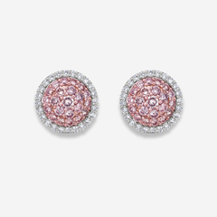 Multi Wear Pink and White Diamond Studs