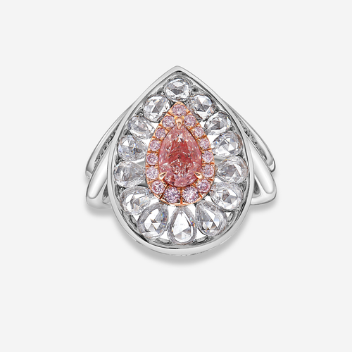 3ct Pink and White Diamond Ring
