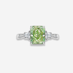 2.03ct Green Diamond Engagement Ring