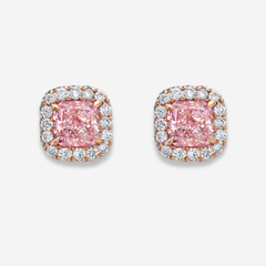 Light Pink Diamond Studs