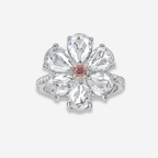 3.66ct Fancy Light Pink Flower Ring