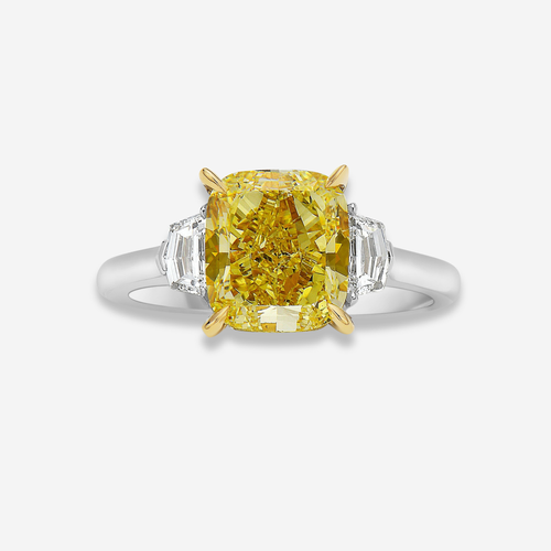 3.09ct Fancy Yellow Diamond Ring