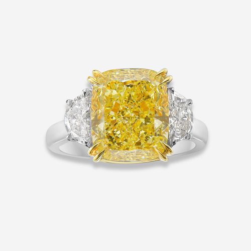 5.61ct Fancy Yellow Diamond Ring