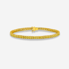 22ct Elongated Radiant Yellow Diamond Tennis Bracelet