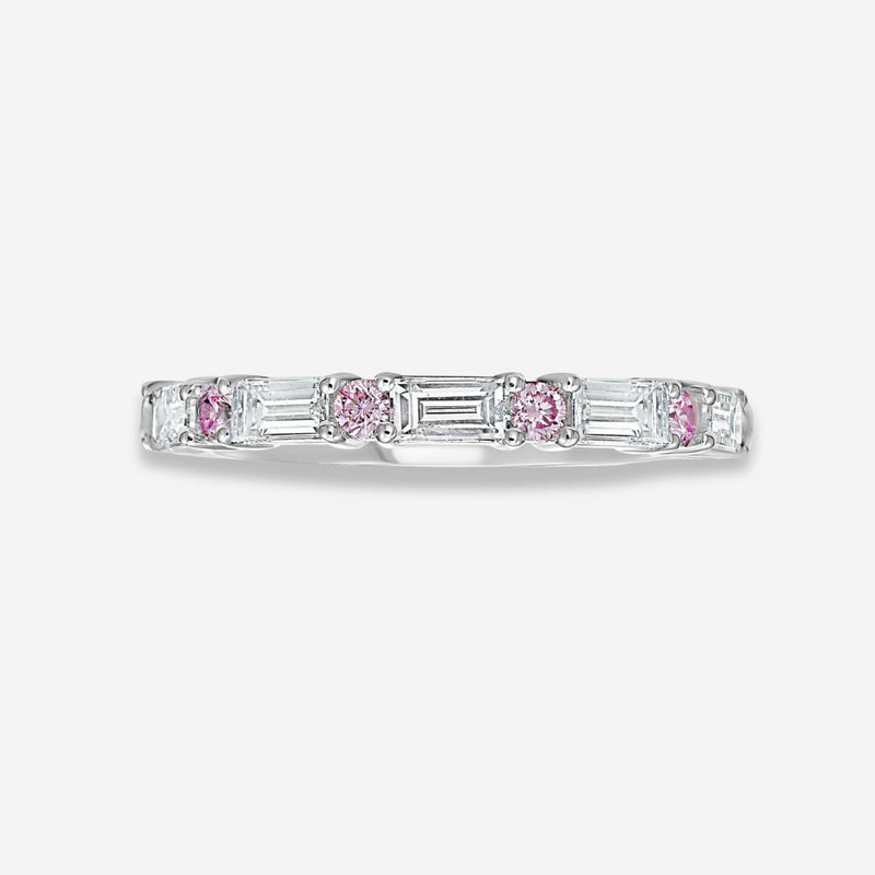 Pink Diamond Princess Band Ring
