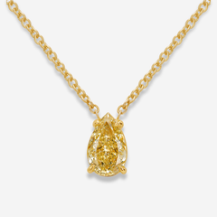 2 Carat Pear Shape Champagne Diamond Pendant