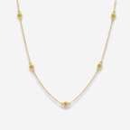 yellow diamond bezel necklace