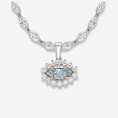 Green Marquise Diamond Detachable Pendant Charm