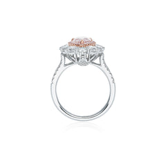 2 Carat Pink Pear Diamond Cocktail Ring and Pendant