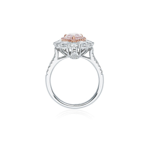 2 Carat Pink Pear Diamond Cocktail Ring and Pendant