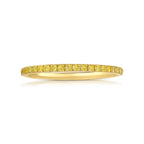 Yellow Fancy round diamonds eternity band with VS-SI clarity.