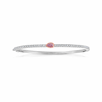 GIA certified fancy light pink bangle bracelet.