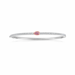 fancy light pink bangle bracelet