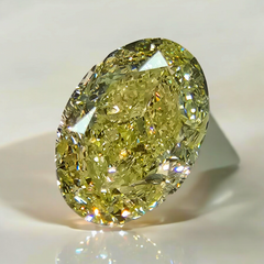 5.08ct Fancy Yellow Flawless Oval Cut Diamond - Loose