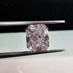 2.42 Carat Elongated Radiant Cut Diamond Internally Flawless (IF) clarity Very Light Pink  Excellent, Very Good Cutting, No Fluorescence GIA Certified Diamond.