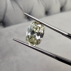 Natural green cushion diamond