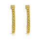 natural yellow diamond hoop earrings, canary diamond hoops, intense yellow diamonds