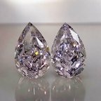 GIA certified very light pink pear shape matched pair.