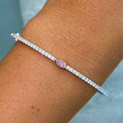 natural pink diamond bangle 