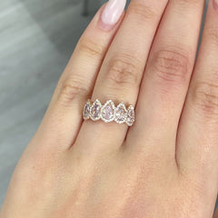 Pink Pear Shape Diamond Ring