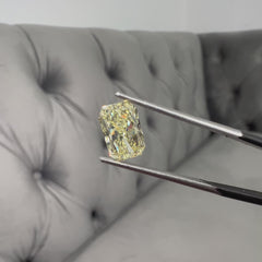 Elongated yellow diamond radiant cut. Long yellow diamond radiant cut. Long radiant diamond.