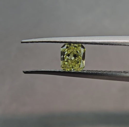 1.50 Carat Radiant Cut Diamond  GIA Certified Diamond  Fancy Intense Yellow  VVS2 Clarity 