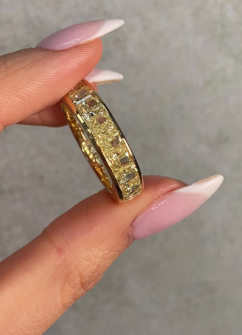 8ct Yellow Diamond Channel Set Eternity Band