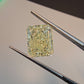 7.03 Carat Radiant Cut Light Yellow (W-X) VS1 Clarity  GIA Certified Diamond  Excellent and Excellent Cutting Faint Fluorescence 