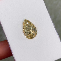 5.02 Carat Pear Cut Champagne Diamond