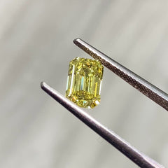 2.01 Carat Fancy Vivid Yellow Emerald Cut Diamond - Loose