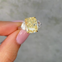 5 Carat Yellow Radiant Diamond Engagement Ring